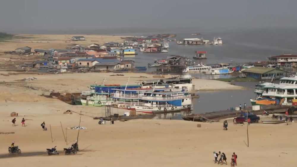 Lake Tefé in 2023 during the drought