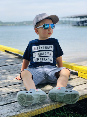 Texas lake life is better when Grandma gives you permission!