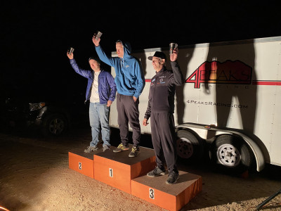 Lee getting 2nd place at a 12 hour endurance mountain bike race.