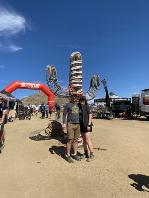 Enjoying the 24 hour mountain bike race! This is at the little 