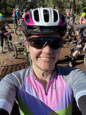 Elizabeth ready to go in Northern Arizona.