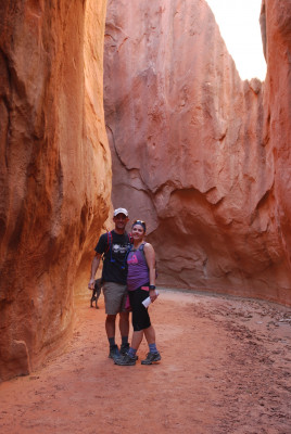 Hiking slot canyons. 