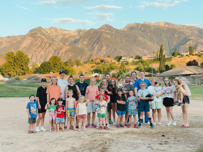 Playing baseball at the park with my side of the family is a favorite.