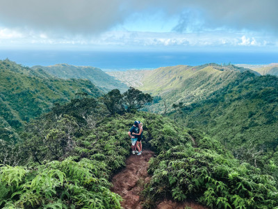 Here we are in Hawaii.  We LOVE  to hike!