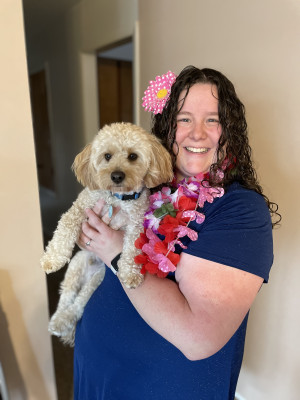 Sarah and Kloof ready for Hawaiian Day at school