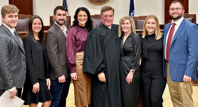 Tyler's dad is sworn in for his second term as a Court of Appeal judge!