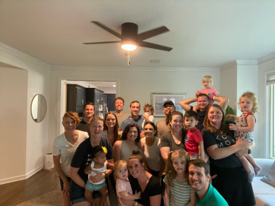 Hanging out with college friends and families
