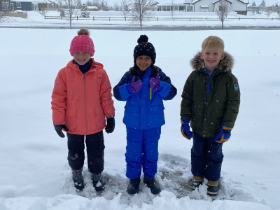 Snow day with cousins!