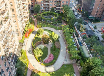 Our apartment complex has an enchanting common garden