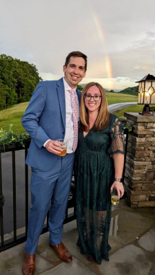Only a rainbow can pull us away from the dance floor at a wedding!