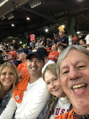 Astros game with Sarah's parents.