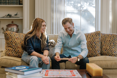 We love to play board games like scrabble or monopoly or play card games like gin rummy and spades.