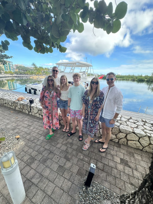 Our favorite beach vacation is going to the Caymans with our best friends and godchildren.
