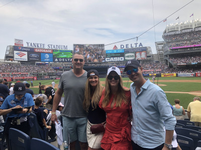 Yankees game on one of our NYC trips.