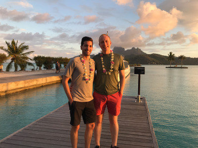 On our honeymoon in Bora Bora