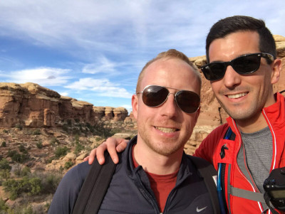 Hiking at Canyonlands National Park the day we got engaged