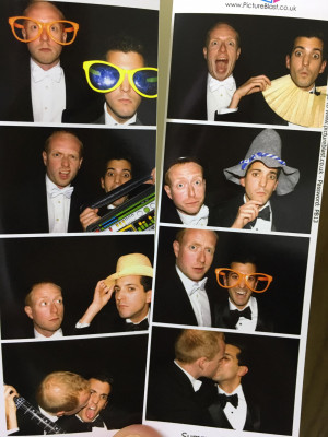 Celebrating at John’s grad school year-end ball
