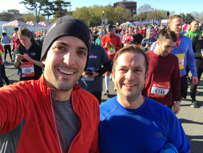 After a 10-mi. race with our friend, Andrew