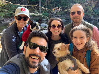 Going on a hike with our friends
