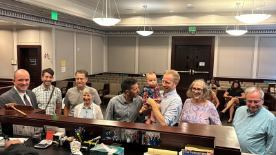 Ben’s grandparents and his Uncle Paul joined us for his adoption finalization in 2024