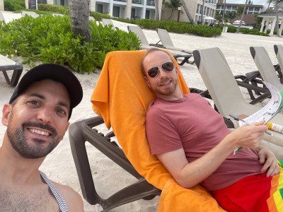On vacation at the beach