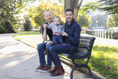 Family photo on the grounds of the U.S. Capitol