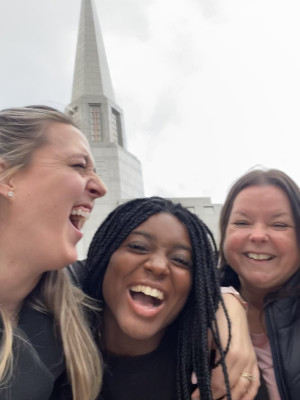 Kylie with some of our family in England