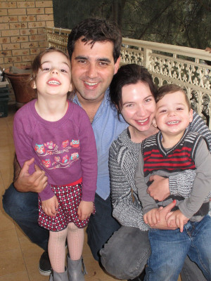 With our niece Evelyn and nephew Xavier in Australia.