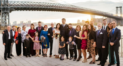 With family, on our wedding day.