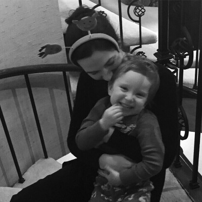Kaye, cuddling with our nephew Oliver on Christmas Day.