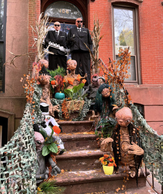 Our neighborhood, decorated for Halloween.