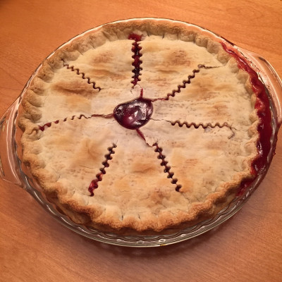 Cherry pie. Still made with the same recipe Kaye’s grandmother Dolores used.