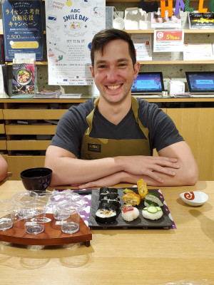 Sushi making class in Japan