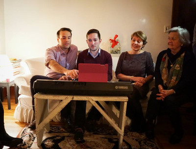 Holiday piano time with Jim’s Mom and Grandma