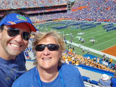 Football game with Mom 