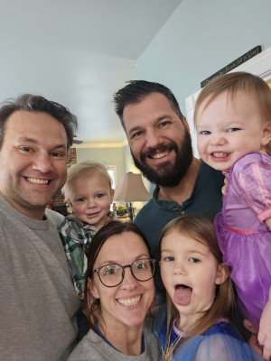 Kentucky cousins: Dada (David), Henry, Aunt Leslie, Uncle Stephen, Alexandra, Nicole