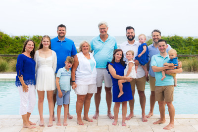 2024 Family Reunion! Aunt Jenn, cousin Natalie, Uncle Michael, cousin Evan, Grammy, Grampy, Aunt Leslie, cousin Alexandra, Uncle Stephen, cousin Nicole, Dada, Baba, and Henry 