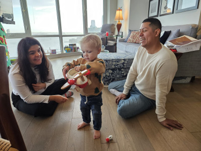 Tia Caroline and Tio Javier always shower Henry with gifts!