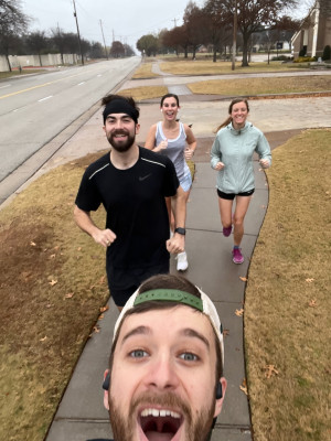 Running with Aaron's family