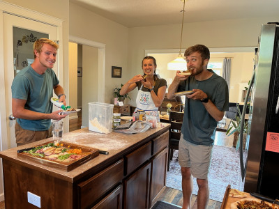 We enjoy cooking and eating!