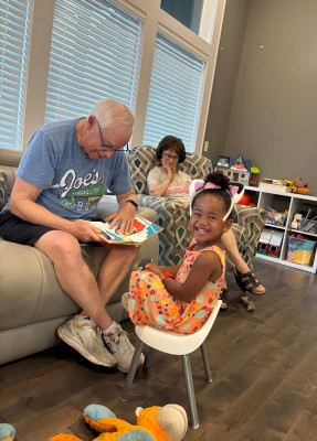 Papa reading one of my favorite Dr. Seuss books