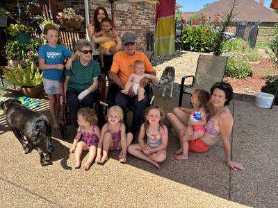 All the kids with their great grandparents.